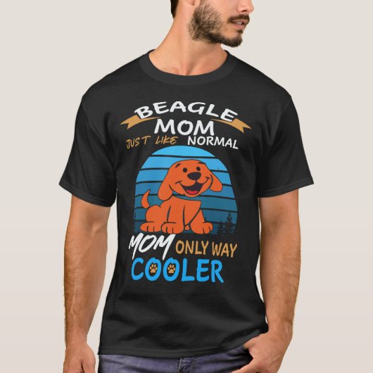 37 ビーグルママ クーラー ビーグル Tシャツ (正面)