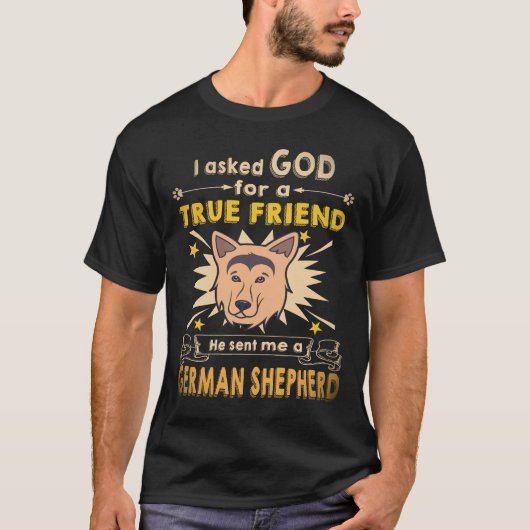 37 人の真の友達を神に願ったらドイツ人が来た Tシャツ (正面)