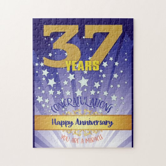37 回復記念日 太字の数字 ジグソーパズル (縦)