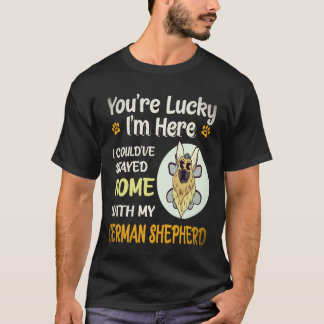 37 私がここにいるのはラッキーね、家にいてもよかったのに Wi Tシャツ