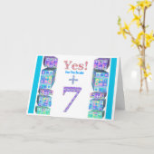 37 47 57 67 77 87 97歳ヤング！ハッピーバースデー カード (黄色い花)