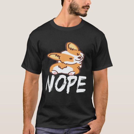 37 Nope - コーギー Tシャツ (正面)