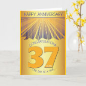 37 Year Sober Anniversary | Golden Ray 12 Step  カード (黄色い花)