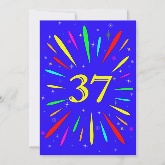 37th誕生日パーティーの招待状の爆発 招待状 (正面)