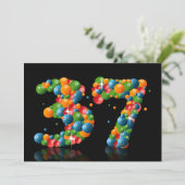 37th誕生日パーティー、泡とボール 招待状 (スタンド正面)