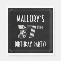 37th Birthday Party:アールデコスタイル+名前をカスタムする