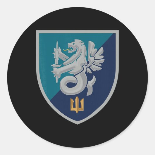 37th Naval Infantry Brigade (ukraine) Ukrainian Mi ラウンドシール (正面)