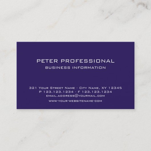 38モダンプロフェッショナル名刺プラムカラー 名刺 (正面)