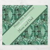 38周年記念結婚グリーンベリル スパークリングワインラベル (シングルラベル)