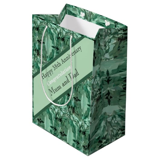 38周年記念結婚グリーンベリル ミディアムペーパーバッグ (裏面アングル)