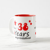 38周年記念38結婚年記念 ツートーンマグカップ (正面左)