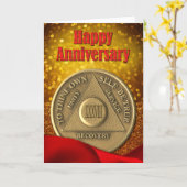 38年オウムコイングリッターハッピーアニバーサリー カード (黄色い花)