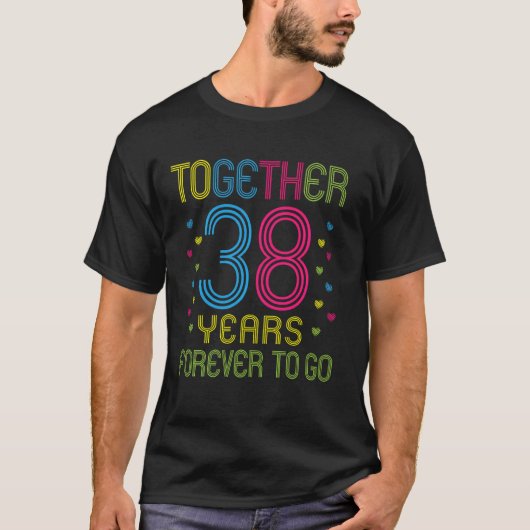 38年永遠に38周年を迎えおもしろいる Tシャツ (正面)