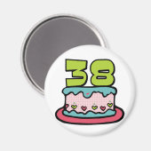 38歳お誕生日ケーキ マグネット (正面/裏面)