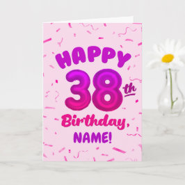 38歳のお誕生日おめでとう カスタムネームカード カード