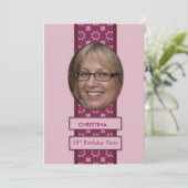 38歳の誕生日パーティー招待状の絵と名前 招待状 (スタンド正面)