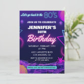 38歳の誕生日パーティー 80年代にタイムスリップ 招待状 (スタンド正面)