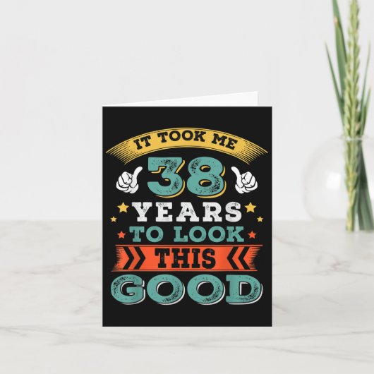 38歳の誕生日引用文グラフィックおもしろいス38th B- カード (正面)