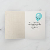 38歳の誕生日 タビー猫が椅子に座る カード (内部)