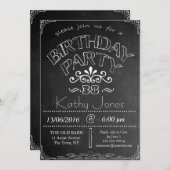 38歳の黒板誕生日パーティー招待状 招待状 (正面/裏面)