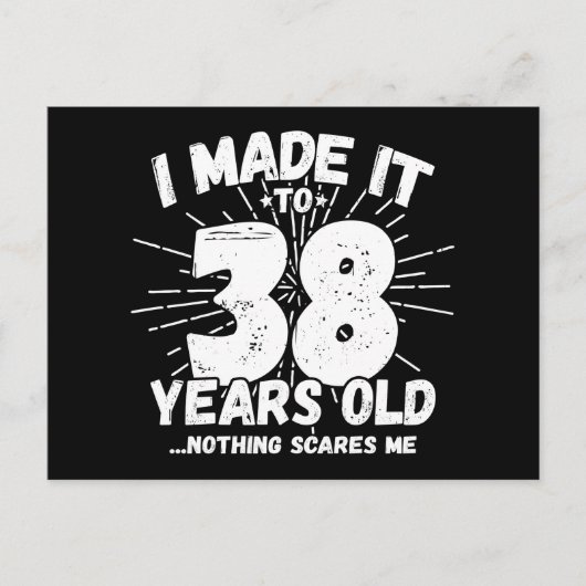 38歳皮肉ミームおもしろい38誕生日 ポストカード (正面)