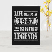 38歳1987年誕生伝説38誕生日 カード (黄色い花)