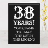 38男らし番目の誕生日カーおもしろいド カード (黄色い花)