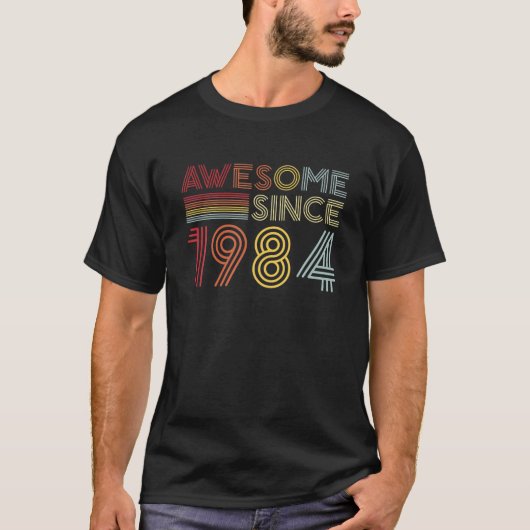 38番目の誕生日ヴィンテージ1984年Si製素晴らし1984 Tシャツ (正面)