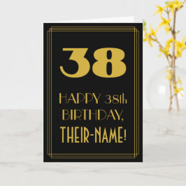 38番目の誕生日-インスパイアアールデコ検索"38" & Name カード
