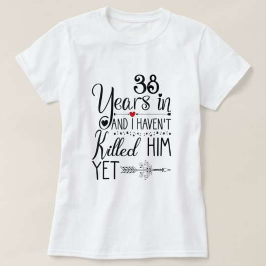 38結婚周年の贈り物 Tシャツ (デザイン正面)