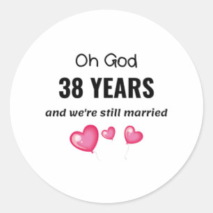 38結婚周年記念おもしろい贈 ラウンドシール
