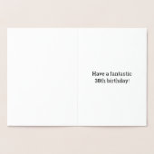 38誕生日はっきりした「38歳！」 ゴールドフォイルカード 箔カード (内部)