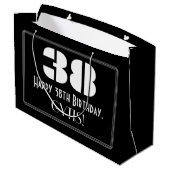 38誕生日インスパイア~アールデコルック"38" +名前 ラージペーパーバッグ (裏面アングル)
