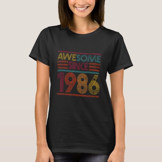 38誕生日ギフトレトロ- 1986素晴らし年以降 Tシャツ (正面)