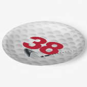 38誕生日ゴルフボールデザイン紙プレート ペーパープレート (アングル)