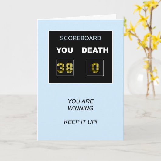 38誕生日スコアボード カード (黄色い花)