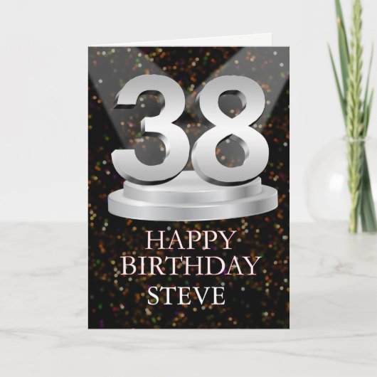 38誕生日スポットライト名刺追加 カード (正面)