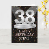 38誕生日スポットライト名刺追加 カード (黄色い花)