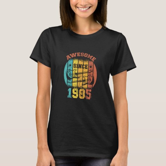 38誕生日ヴィンテージ1985レトロ38歳Guit Tシャツ (正面)