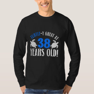 38誕生日亀38年アレスオールドタートル恋人Bi Tシャツ
