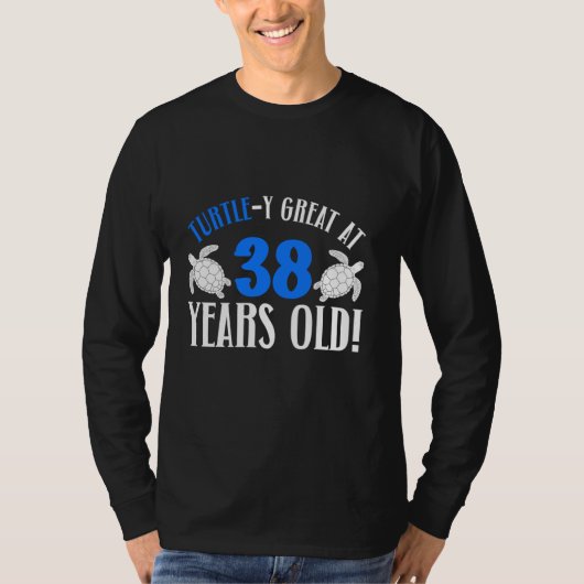 38誕生日亀38年アレスオールドタートル恋人Bi Tシャツ (正面)