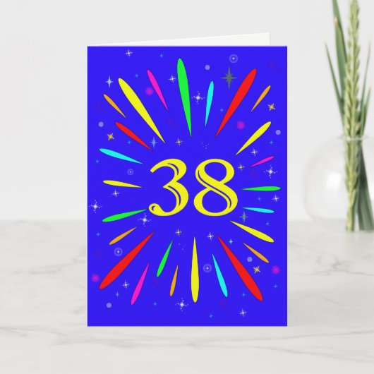 38誕生日爆破カード カード (正面)