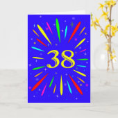 38誕生日爆破カード カード (黄色い花)