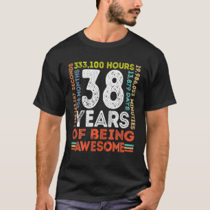 38誕生日素晴らし38歳ヴィンテージレトロ Tシャツ