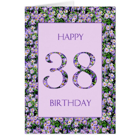 38誕生日紫デイジー (正面)