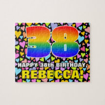 38誕生日—おもしろい、愛するハートシェイプ+「38」