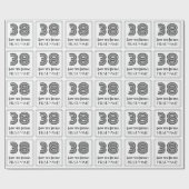 38誕生日:アールデコインスパイアスタイル「38」 +名前 ラッピングペーパー (フラット)