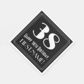 38誕生日~アールデコインスパイアルック"38",名前 スタンダードランチョンナプキン (角)