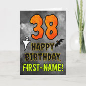 38誕生日:エリーハロウィーンテーマ+名前をカスタムする カード (正面)
