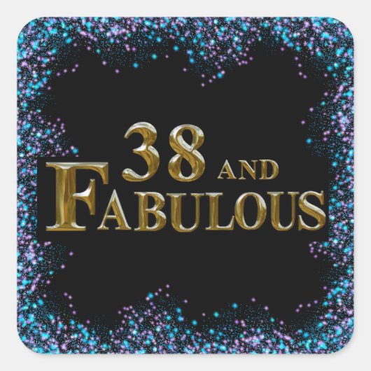 38誕生日 スクエアシール (正面)